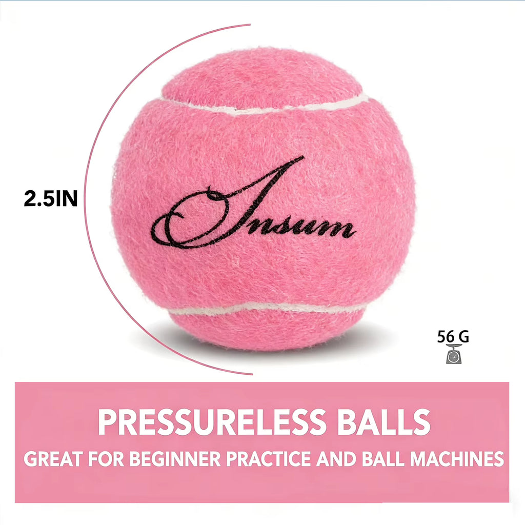 Bulk 12-Piece Tennis Ball Set | High-Elasticity Rubber Training & Play Balls with Handy Mesh Storage Bag