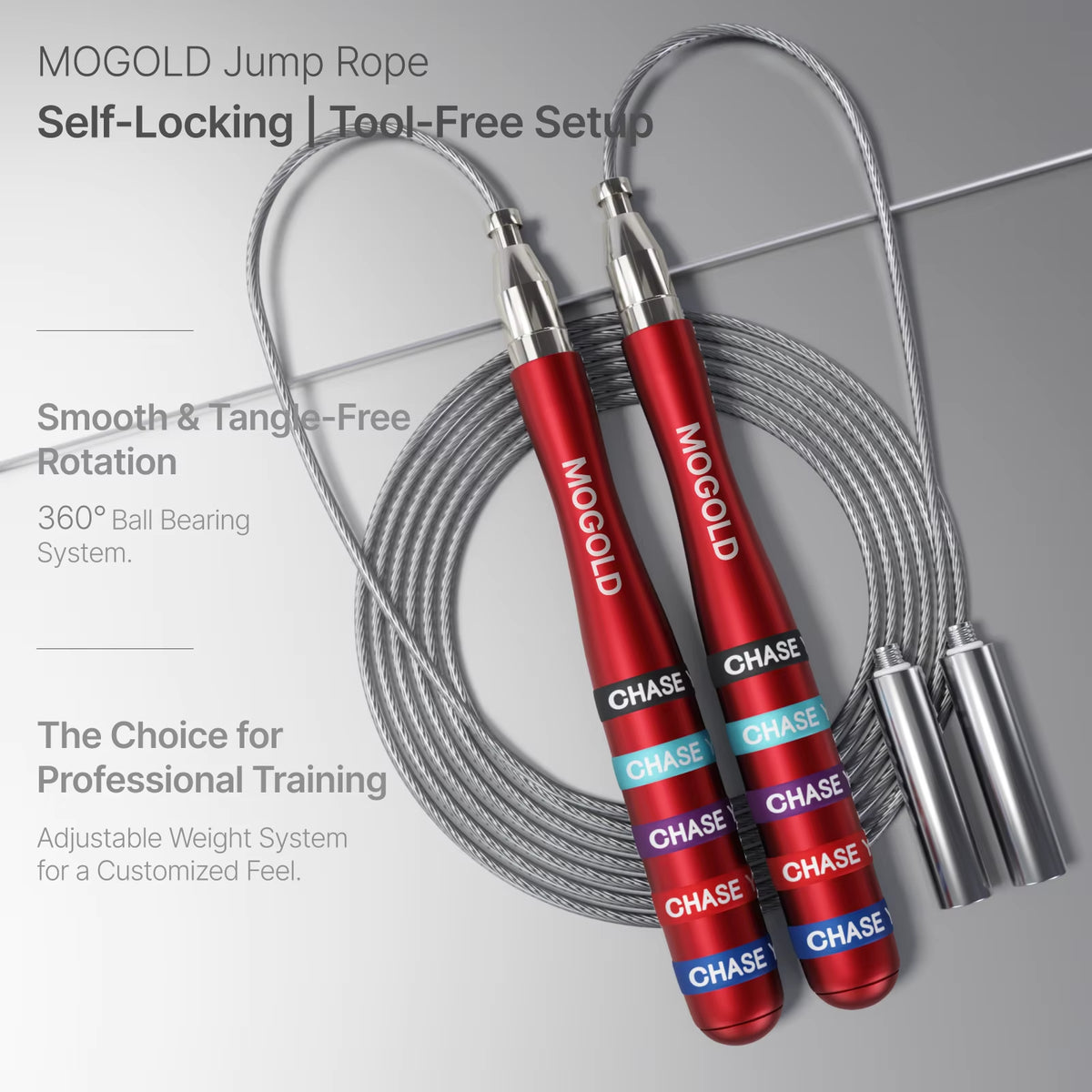 Adjustable Weighted Skipping Rope – Jump Rope for Gym, Boxing & Fitness