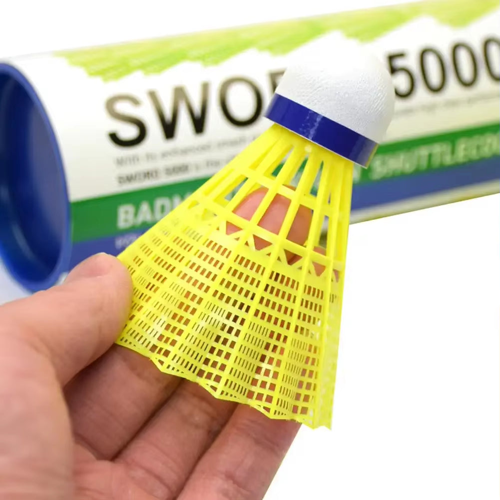 12Pcs Nylon Badminton Shuttlecocks – Durable & Stable Training Birdies for Indoor & Outdoor Sports Practice