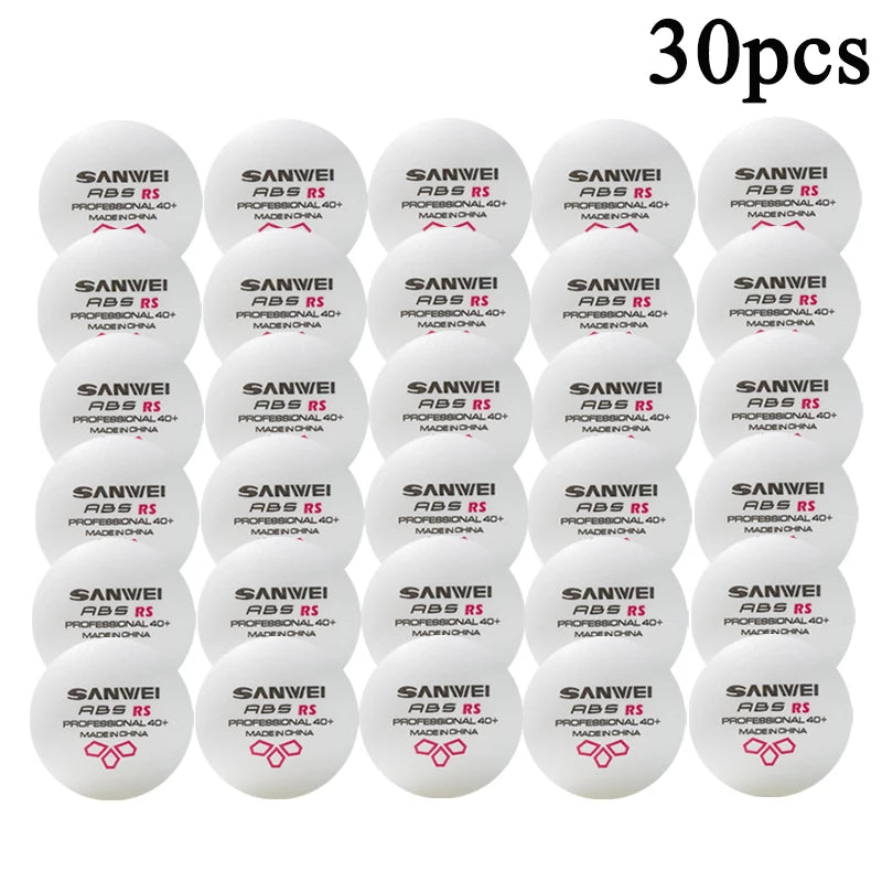 SANWEI RS40+ Pro 3-Star Ping Pong Balls | High-Bounce ABS Seamed Table Tennis Balls for Intensive Club Training