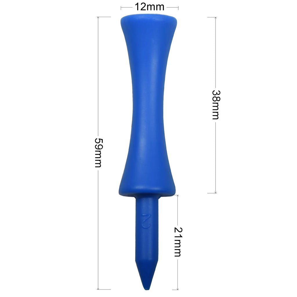 Plastic Step-Down Golf Tees (50 Pack) – 59mm Consistent-Height Tees
