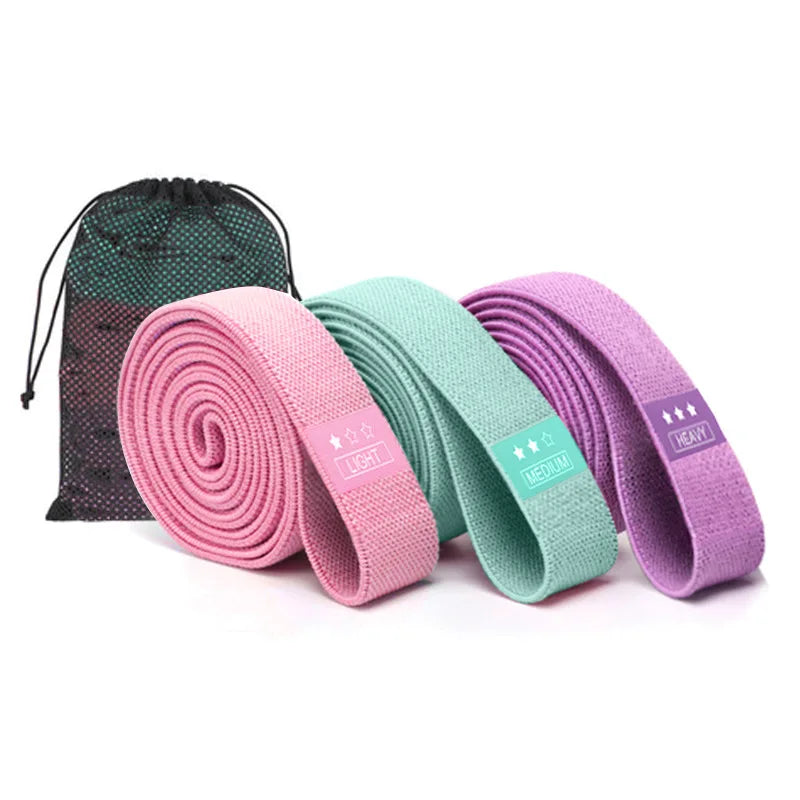 Long Fabric Resistance Band Set – Loop Bands for Pull-Up Assist, Stretching & Strength