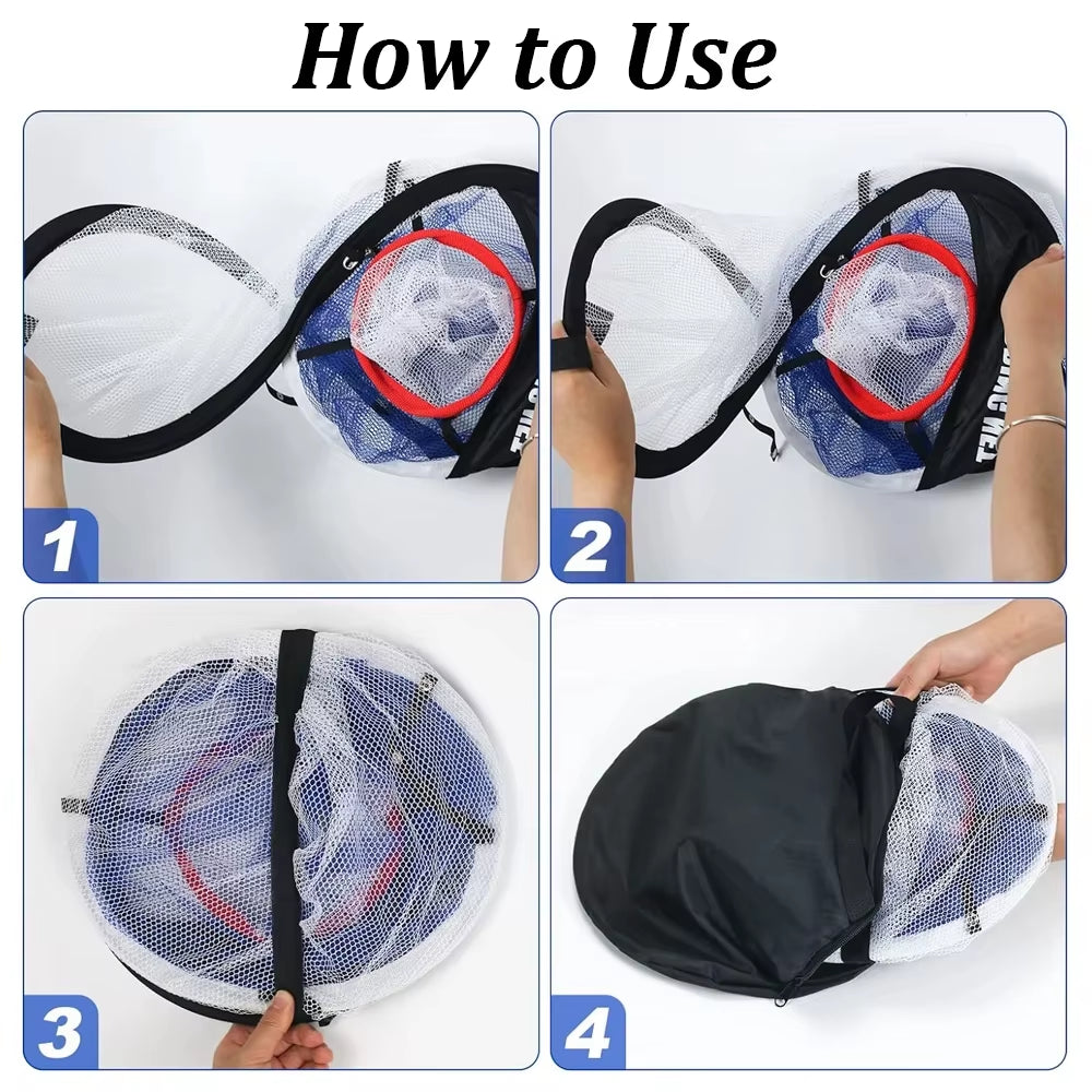 Pop-Up Golf Chipping Net with Hitting Mat – Foldable Target Net for Garden Practice