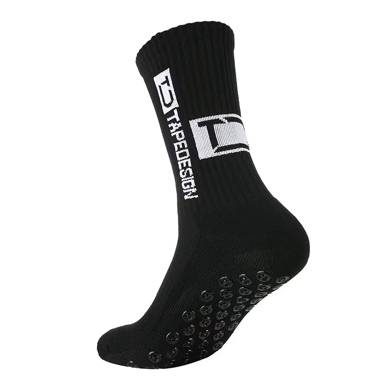 1/4/6 Parirs of Size 36-40 Children'S and Women TC Mid Tube Glued Football Non Slip Socks for Sports Training and Competition