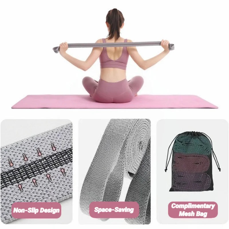 Long Fabric Resistance Band Set – Loop Bands for Pull-Up Assist, Stretching & Strength
