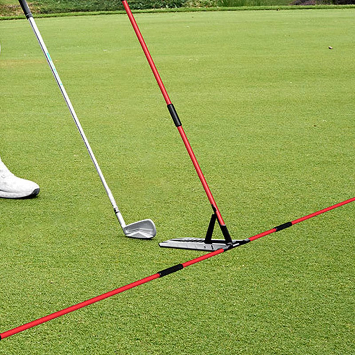 Golf Swing Plane Trainer – Adjustable Alignment Stick Holder for Posture