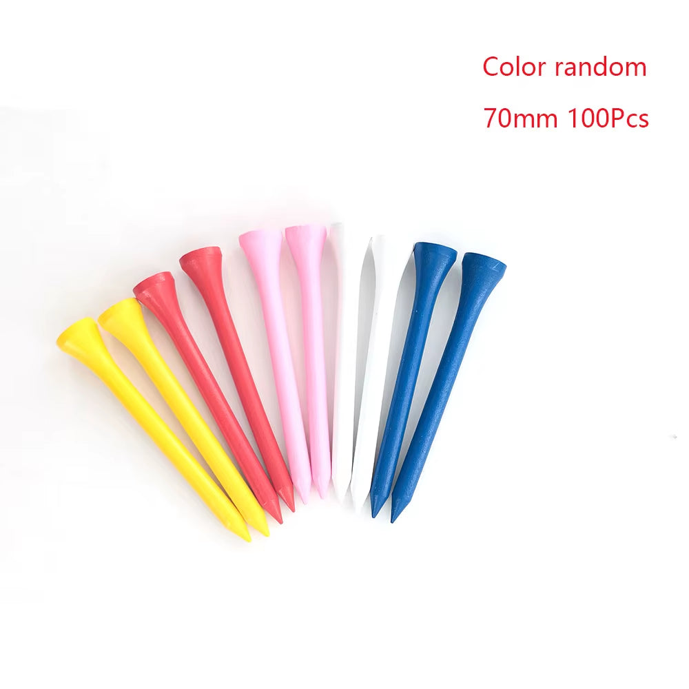 Bamboo Golf Tees (100 Pack) – 4 Mixed Sizes for Driver, Woods & Irons