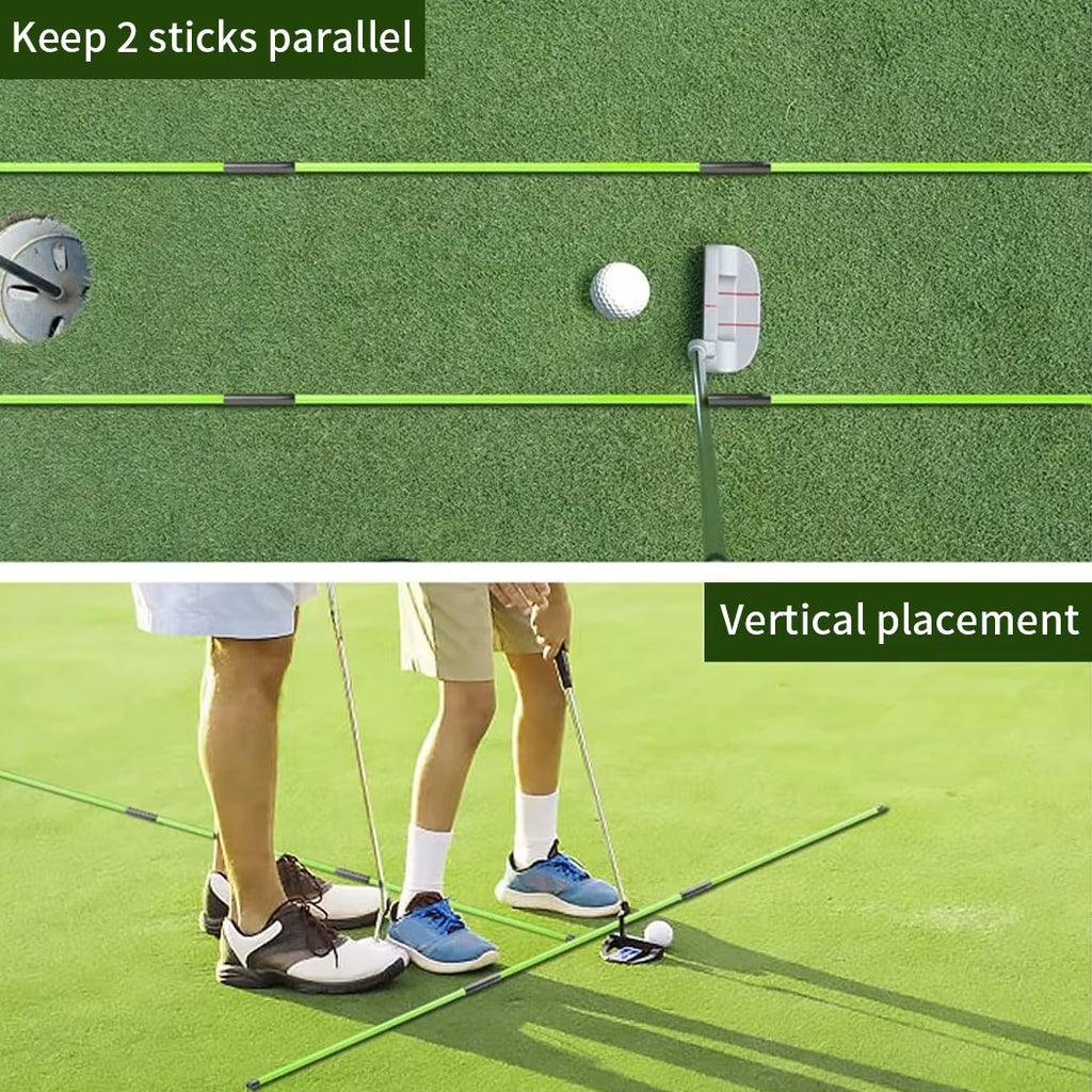 Golf Alignment Sticks (2 Sets) – 48-Inch Foldable Practice Rods