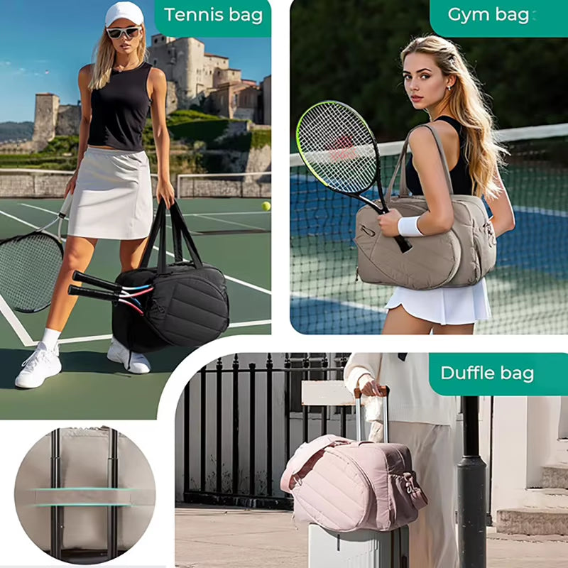 Quilted Padel & Racket Bag – Large Shoulder Tote for Padel, Tennis & Pickleball