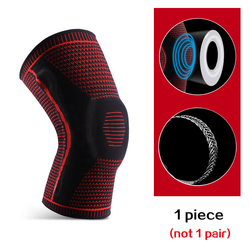 Knee brace with side stabilisers for running and gym